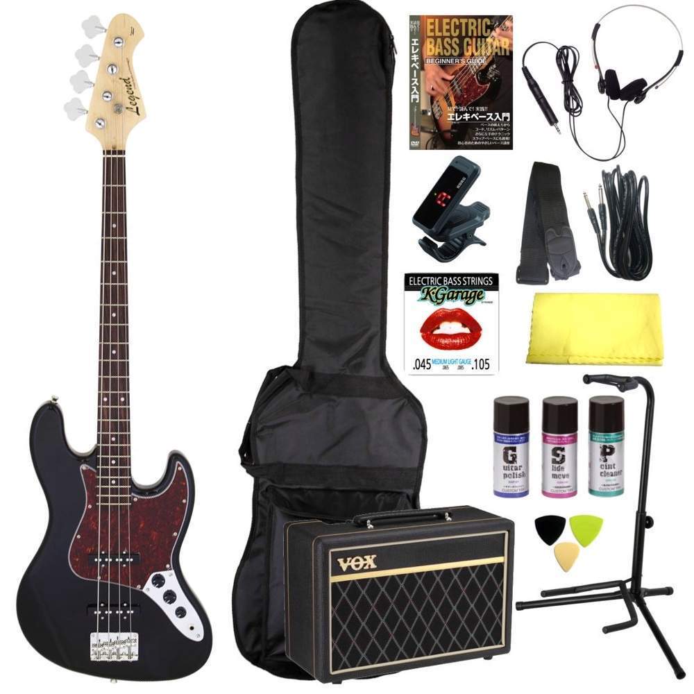 即決◆新品◆送料無料Legend LJB-Z TT BK(Black タートイズピックガード) 完璧15点セット/VOXアンプ拍卖