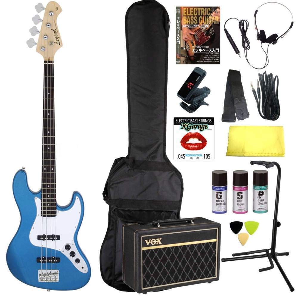 即決◆新品◆送料無料Legend LJB-Z MBL(Metallic Blue) 完璧15点セット/VOXアンプ拍卖