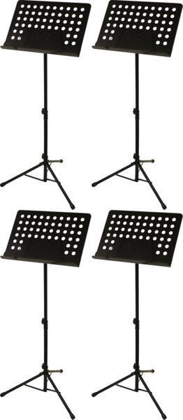 即決◆新品◆送料無料ARIA AMS-301B 4台セット(穴あきタイプ オーケストラタイプのスチール製譜面台 スタンドの取り外しが可能拍卖