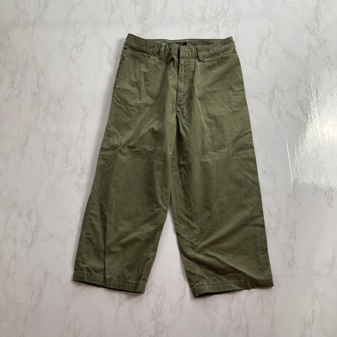 【アバハウスドュヴィネット】ハーフパンツ【2】カーキ 無地柄 綿100% 古着拍卖