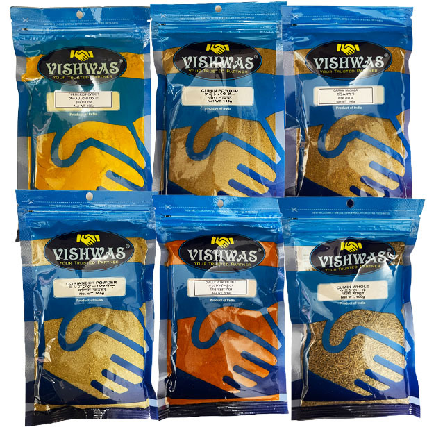 カレー スパイス セット 6種類C クミン・ターメリック・コリアンダー・ガラムマサラ・チリ 各100g拍卖
