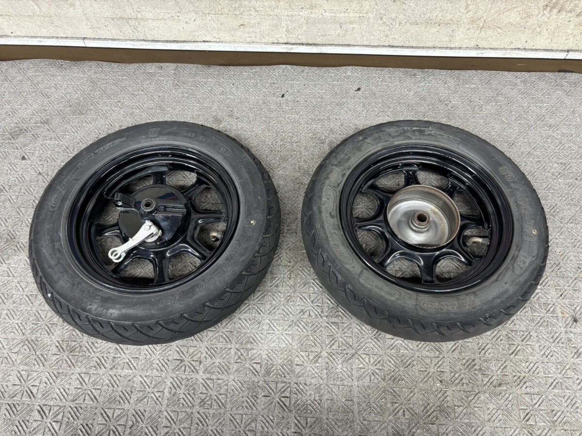 ヤマハ JOG AY01-1160 ホイールセット フロント リア タイヤ ブレーキシュー 黒 YAMAHA 純正 部品 パーツ拍卖