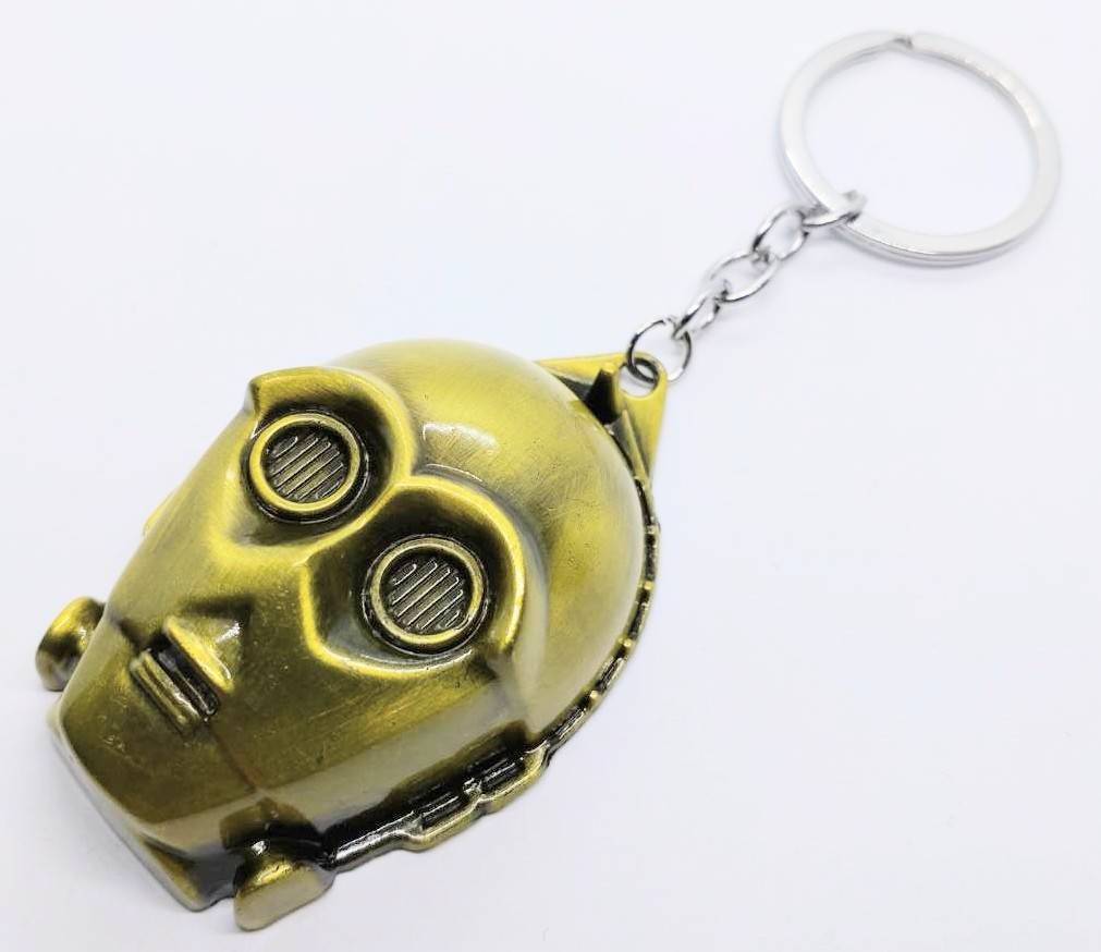 送料無料 スターウォーズ C3PO STARWARS Aゴールド キーリング キーホルダー アメリカン雑貨 スマアク拍卖