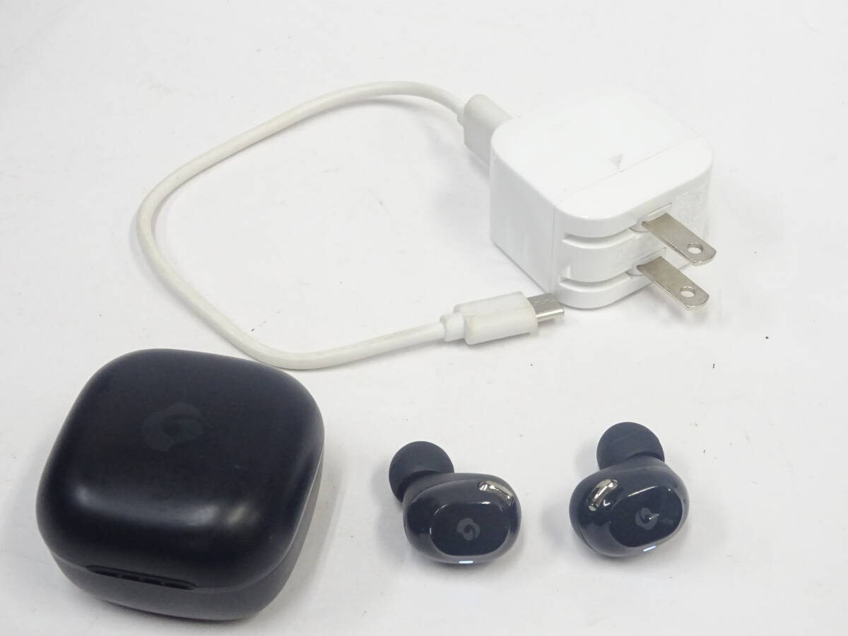 (M-434)GLIDiC グライディック ワイヤレスイヤホン SB-WS57-MRTW Bluetooth ブラック USB電源アダプタ ケーブル付 動作確認済 中古拍卖