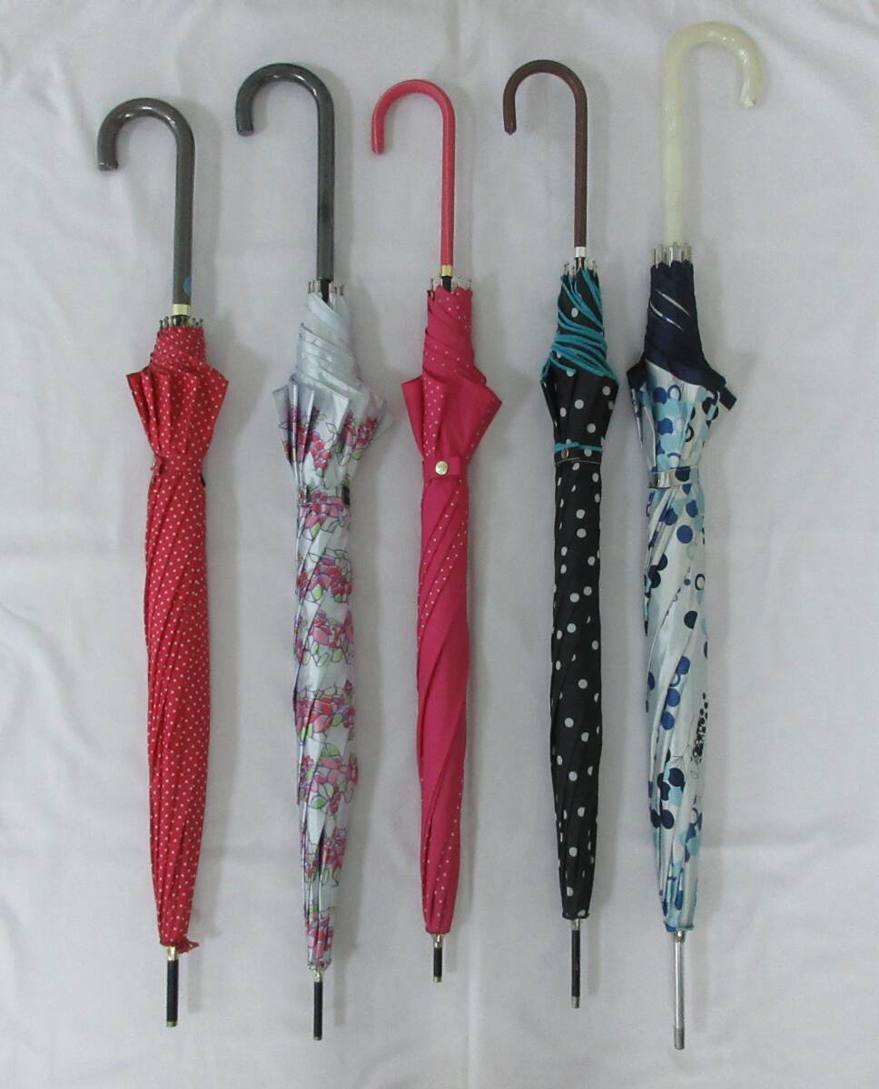 ( せ-A1-8111 )雨傘 手開き式 長傘 5本 まとめて まとめ売り セット ナチュラルベーシック ロベルタヴィヴィアーニなど 中古拍卖