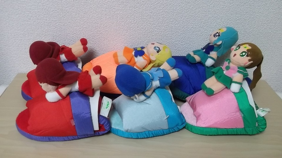 バンプレスト セーラームーンS スリッパ ぬいぐるみ 5種 6個 未使用品拍卖