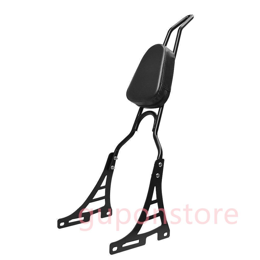 オートバイ 黒 リア バックレスト カスタム 高品質 シーシーバー クッションパッド ハーレースポーツスターXL 883 1200 2004-2020 19 18拍卖