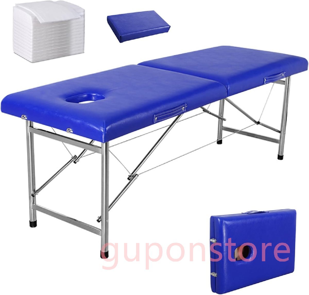 マッサージベッド 折りたたみ 施術ベッド ポータブル 整体ベッド マッサージ台 エステベッド 耐荷重300kg タトゥー&美容 鍼治療拍卖