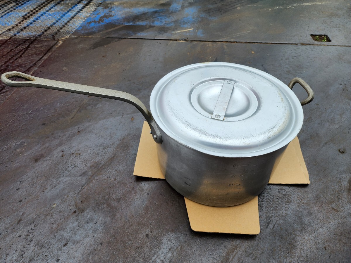 福岡県 業務用 アルミ半寸胴鍋 プレミア 36cm 深さ23cm 両手鍋 寸胴鍋 半寸胴鍋 アルミ鍋 業務用鍋 炊出し鍋拍卖