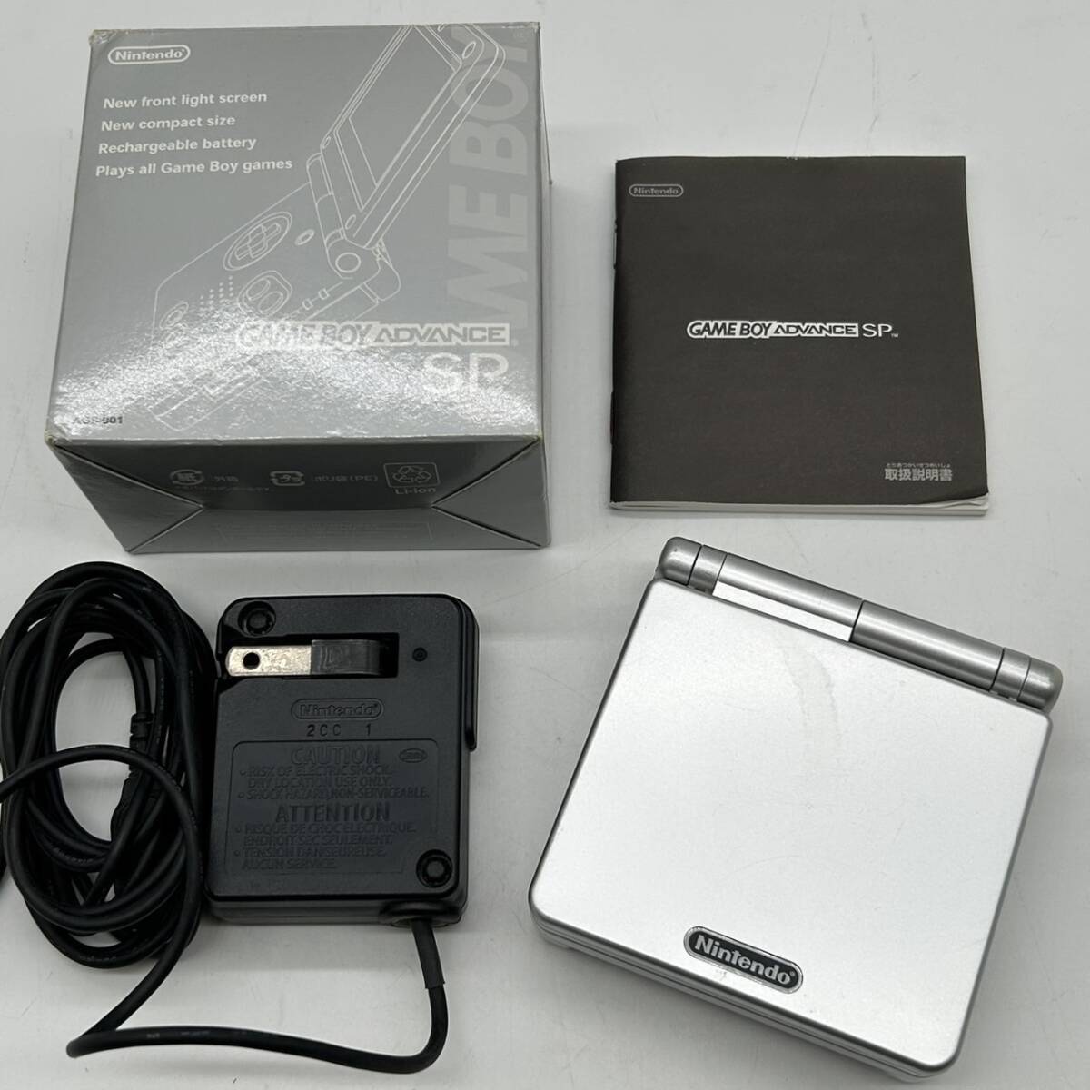 埼28 【動作未確認】Nintendo ニンテンドー GAMEBOY ゲームボーイ SP/箱・説明書・コード付き ゲーム 本体のみ拍卖