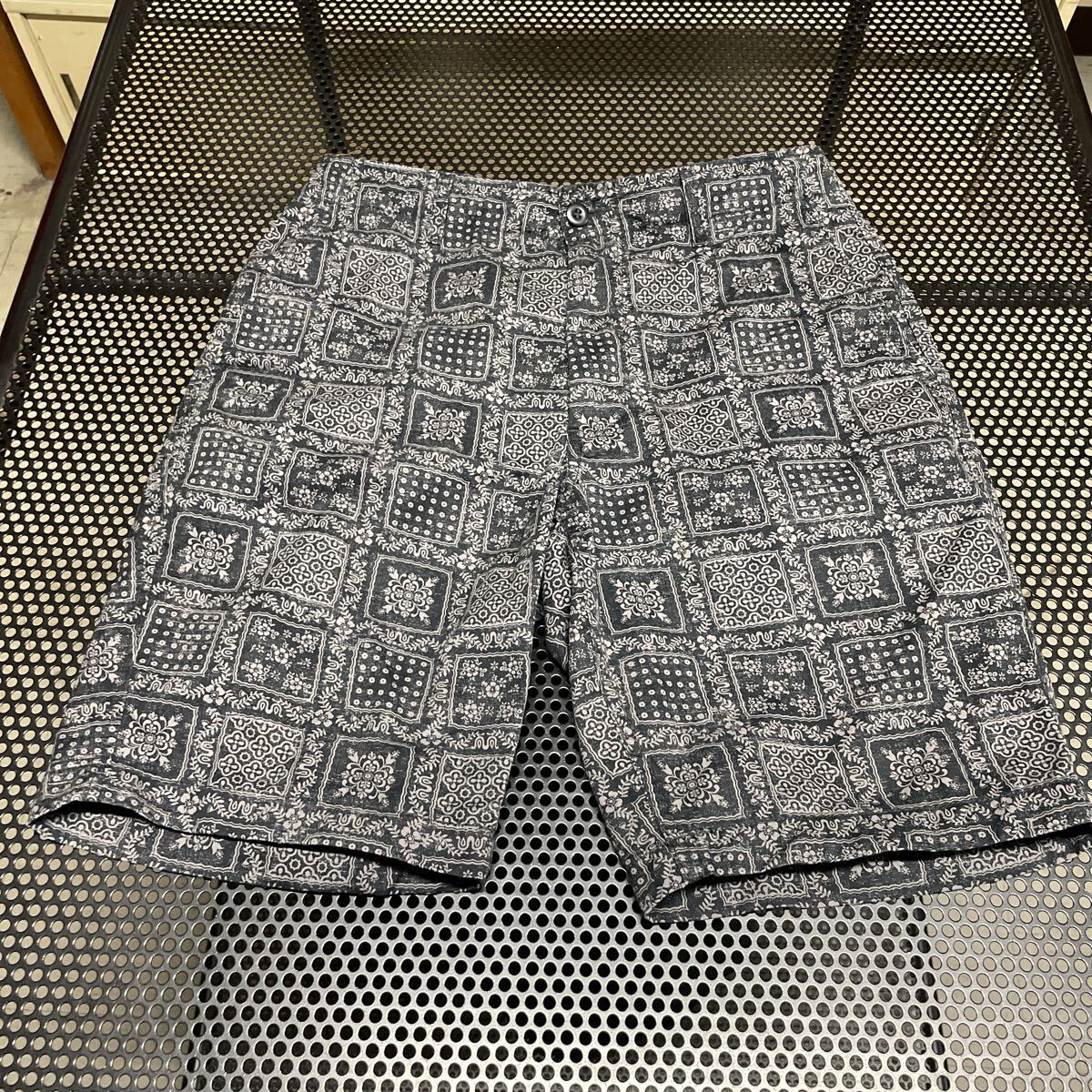 レインスプーナー × UNIQLO ショートパンツ S 大きめです花柄 アロハ REYN spooner 黒 ブラック グレー ユニクロ拍卖