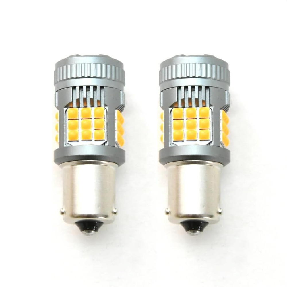 24Vトラック 大型車用 LED ウインカー球 S25 ピン角違い 150度 BAU15S PY21W アンバー オレンジ 放熱ファン搭載 ハイフラ抵抗内蔵 2個拍卖