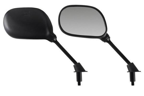 バイク用 ダブルロングナットミラー 左右セット 8mm正ネジ 汎用 純正互換 バイクパーツセンター拍卖