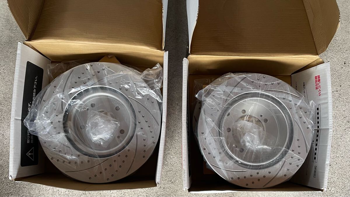 【値下げ!未使用】ランサーエボリューション5 cp9a ct9a DIXCEL ブレーキローター 前後 スリットドリルドローター フロントリアセット拍卖