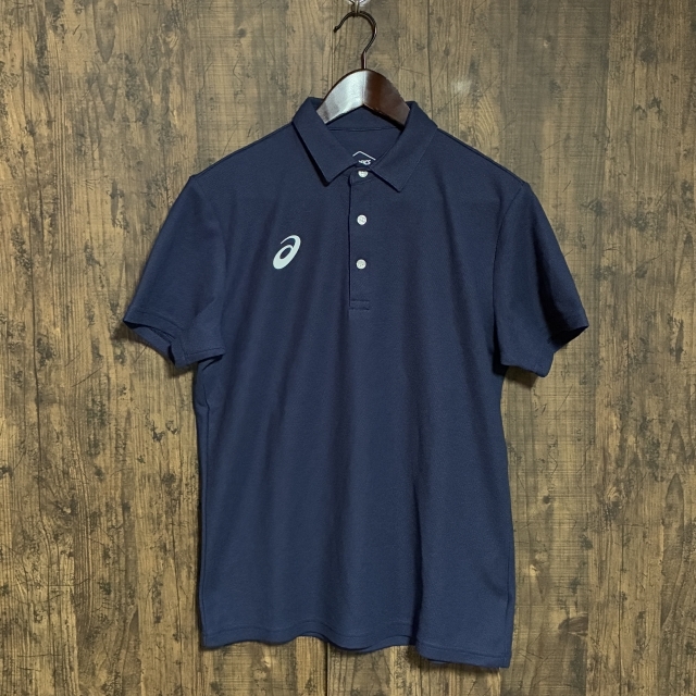 A371◇asics | アシックス ポロシャツ ネイビー メンズ Mサイズ 中古品拍卖