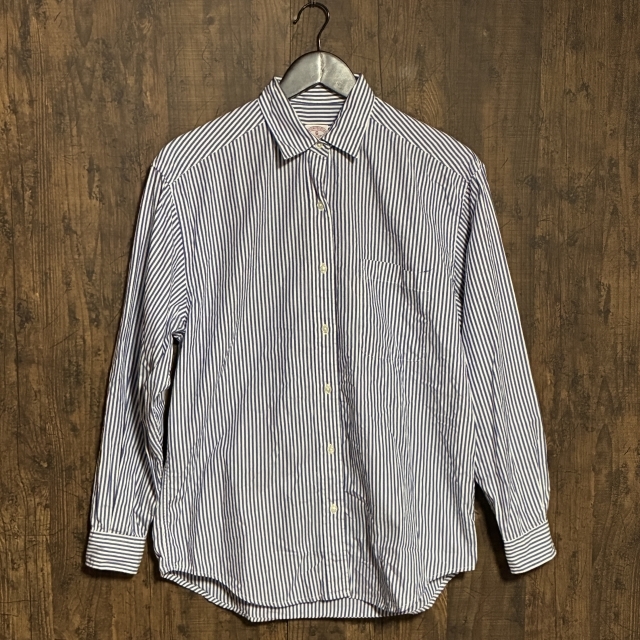 A362◇BROOKS BROTHERS | ブルックスブラザーズ ストライプ長袖シャツ ブルー×ホワイト レディース 6サイズ 中古品拍卖