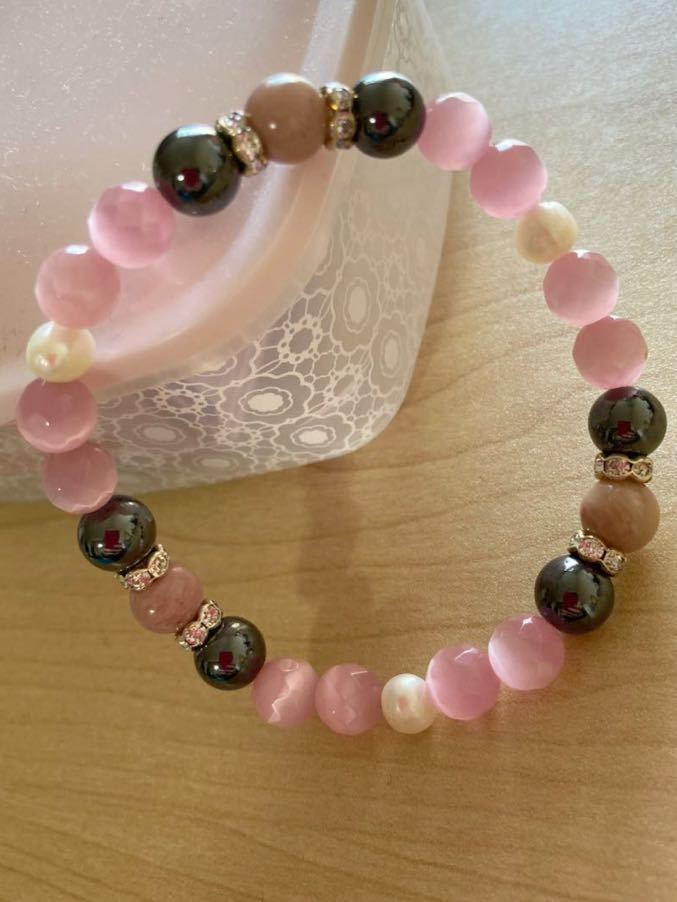 (ライブエンタープライズ)新品パワーストーンブレスレット 縁起物 美人祈願 磁気ヘマタイト シリシャスシスト ZB-ENG-0103拍卖