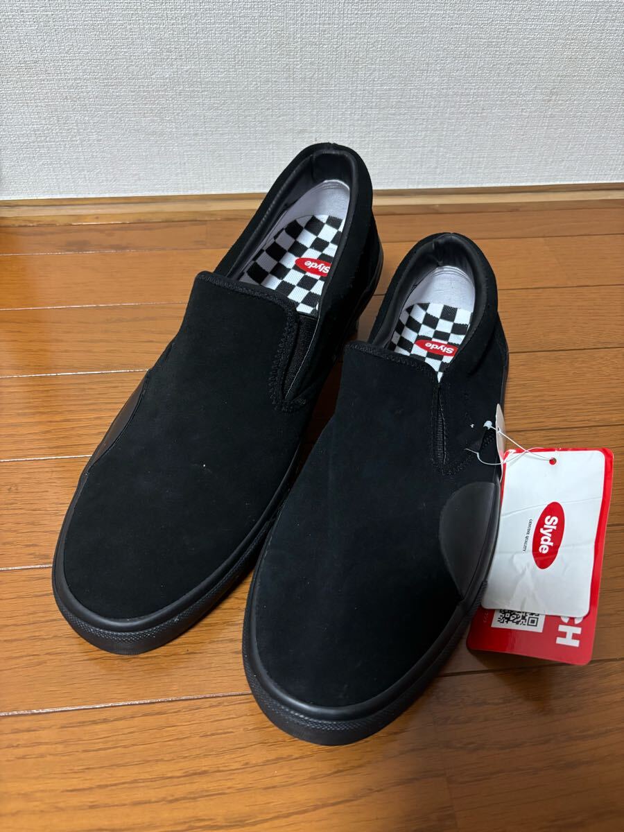 【未使用】スライドスライド(SLYDE) スニーカー スケートボード SUEDE スリッポン SL-FTW-006-BK/BK 28㎝ 展示品拍卖