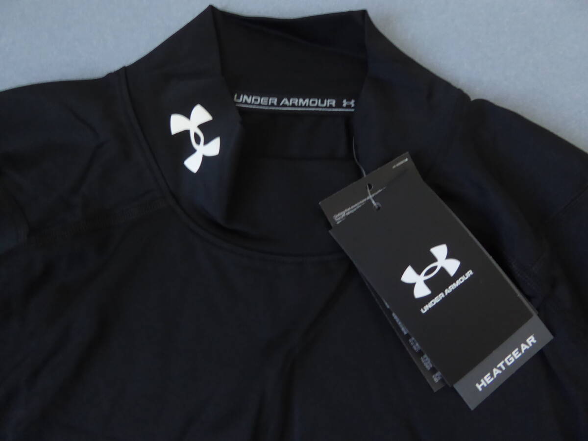 UNDER ARMOUR アンダーアーマー HEATGEAR ハイネック長袖コンプレッションシャツ XXL 黒  ③拍卖