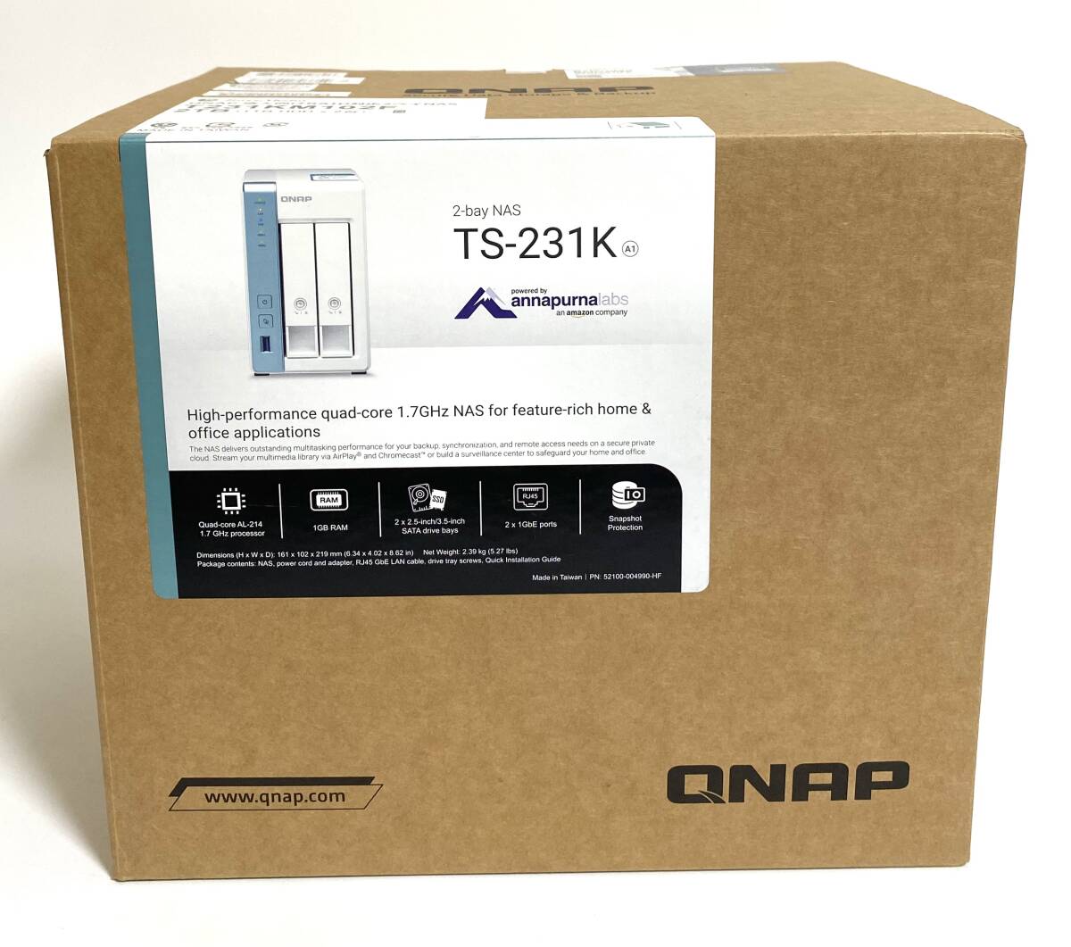 ★新品/未開封品★ 2TB搭載Eモデル QNAP TS-231K ミドル 2TB (1TB x 2) T231KM102 2ベイ HDD NAS 法人向け エレコム I250618拍卖