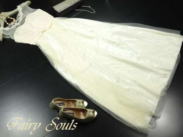 未使用 発表会 舞台衣装 結婚式 9号(M) フォ-マル 刺繍 チュール ウエディング ドレス (OPN4170)拍卖