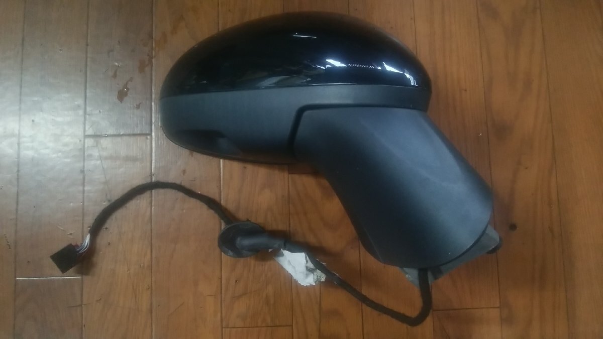 U#219 ポルシェ カイエン 958 ABA-92AM5502 2012年 電動格納右サイドドアミラー C9X 黒系 ジェットブラックメタリック 動作OK拍卖