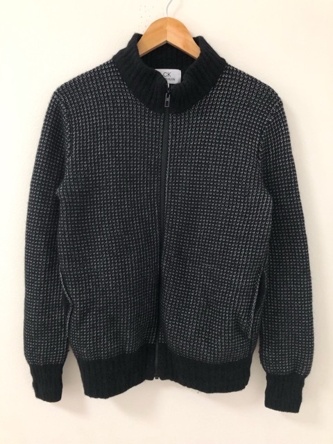 CK CALVINKLEIN(シーケー カルバンクライン) ジップアップ 総柄 ニット ジャケット【E5903-007】拍卖