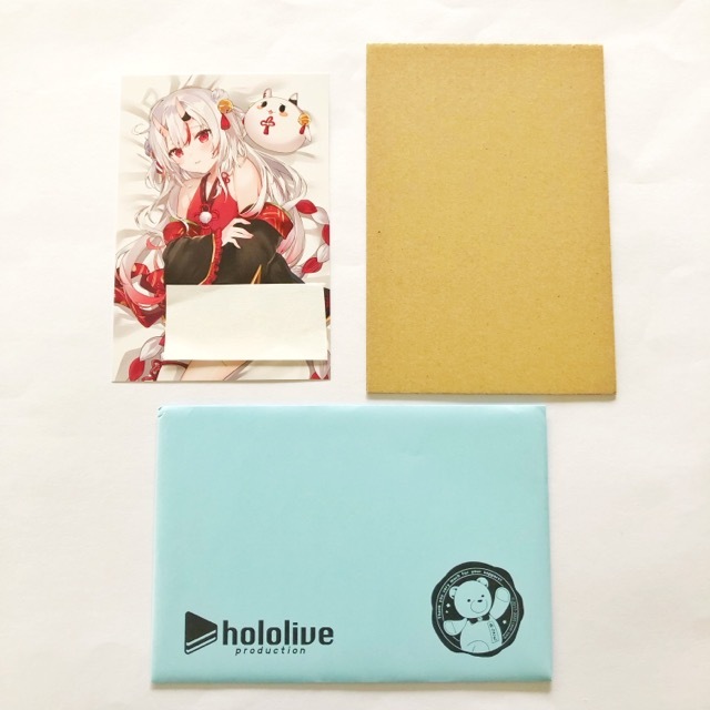 ホロライブ 百鬼あやめ 活動三周年記念 箔押し複製サイン入りポストカード 【I1525-007】081拍卖