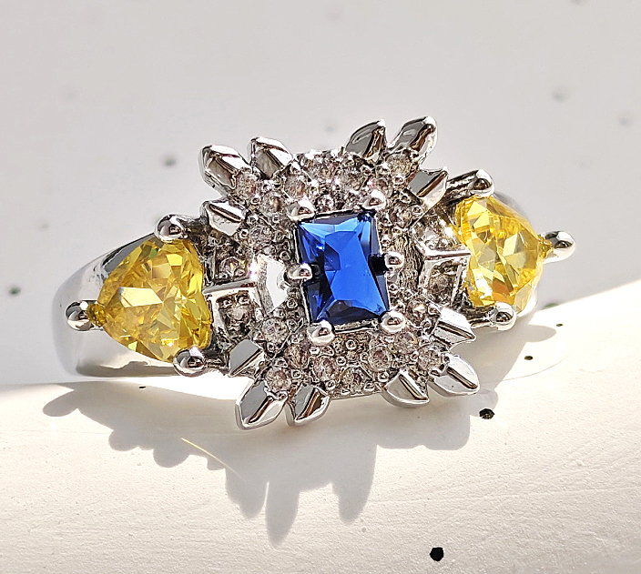 N250638◆Bigstone◆【ダイヤモンドCZ】キラキラ輝く*ファッション印象*豪華なリング*11~13号拍卖