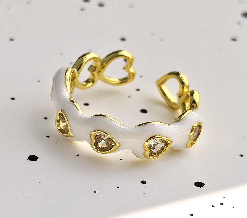 N250645◆Bigstone◆ハート【魅力独創】滴油*ファッション印象*豪華なリング*10~12号拍卖