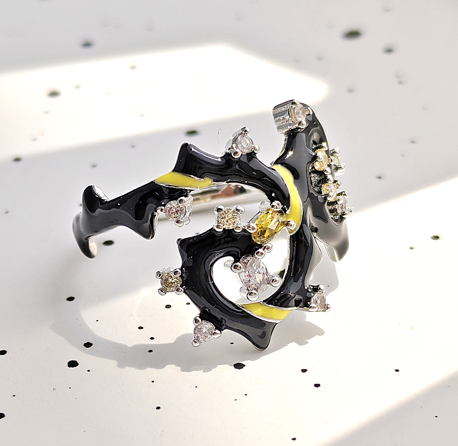 N250673◆Bigstone◆【魅力独創】ファッション印象*豪華なリング*14号拍卖