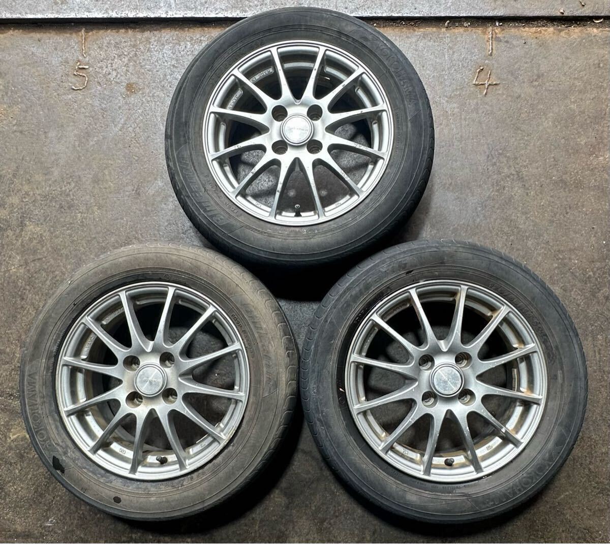 ECOFORME アルミホイール3本セット 14×5 1/2J PCD100 14インチ 4穴 タイヤ175/65R14 82S拍卖