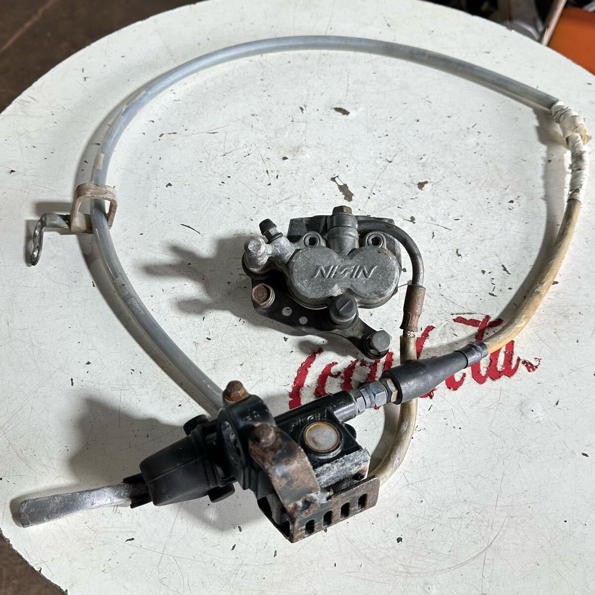 YAMAHA/ヤマハ 3SR YZ125 純正 フロントブレーキ レバー/マスター/キャリパー/ホルダー 検/YZ125/YZ125A/旧車/当時物/モトクロス/レース拍卖