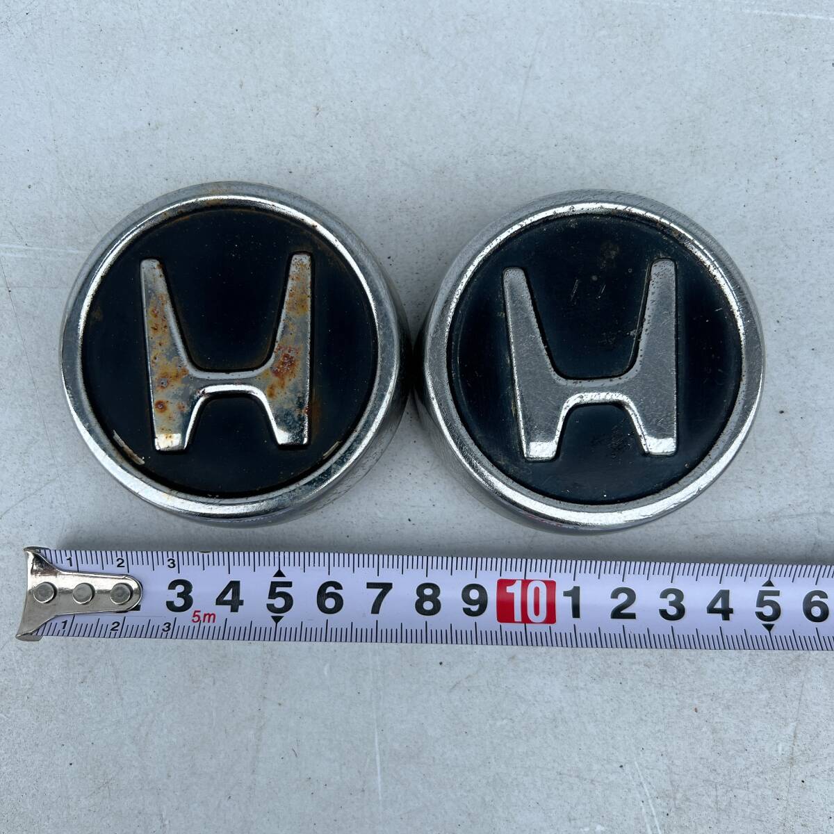HONDA ホンダ純正 メッキ センターキャップ スチールホイール ハブ径56mm 鉄ホイール ビンテージ 2個セット 中古拍卖