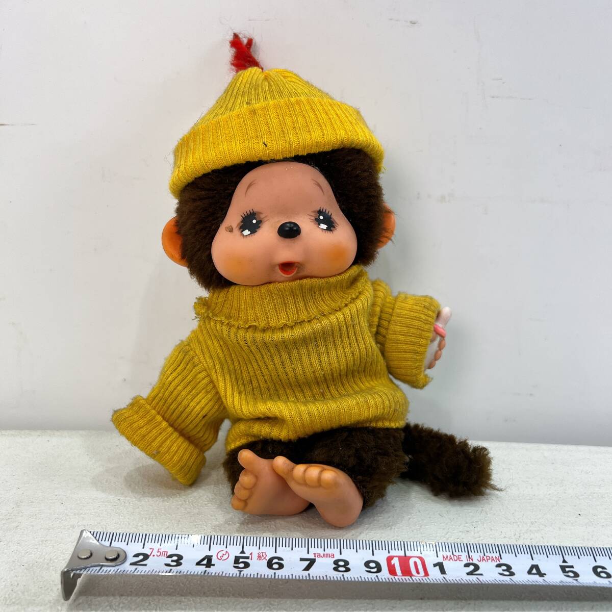 ④モンチッチ 人形 ぬいぐるみ 女の子 モンチッチちゃん 直立しない 昭和レトロ 当時物 中古拍卖