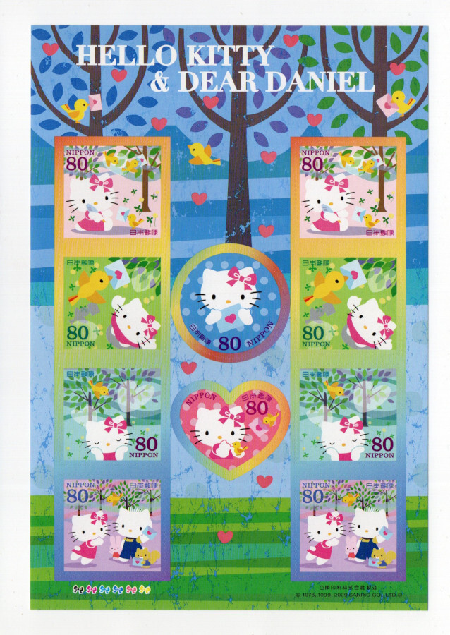 切手シート HELLO KITTY & DEAR DANIEL ハローキティ80円×10枚 (クレカ・pay pay払い不可)拍卖
