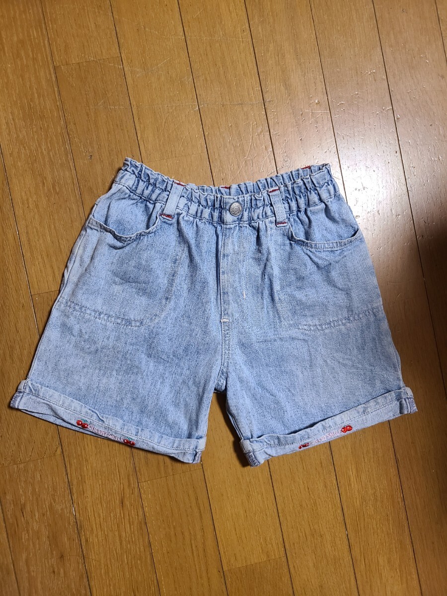 ショートパンツ デニム サイズ130 半ズボン キッズ 女の子拍卖