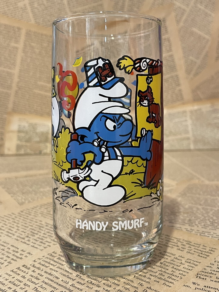 ☆1980年代/スマーフ/グラス/即決ビンテージUSA/Smurf/Glass(80s) GL-057拍卖