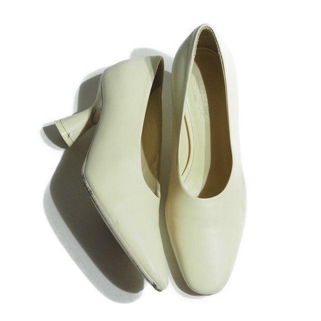 R0538R13 ▼MM6 Maison Margiela メゾンマルジェラ▼ 22AW S59WL0097 レザーパンプス アイボリー 35/22.5cm ホワイト マルジェラ拍卖