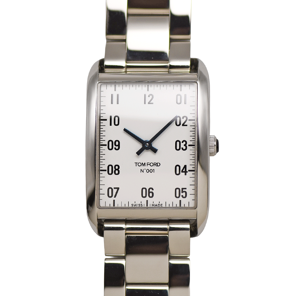 TOM FORD トムフォード N.001 タイムピースコレクション TF0120248079 クォーツ スクエアウォッチ メンズ 腕時計 研磨仕上げ済み 中古拍卖