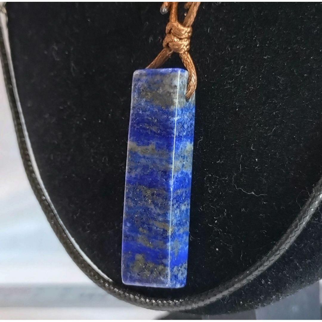 幸運の石ラピスラズリの四角柱、チャクラネックレス 組み紐 ランダム発送拍卖