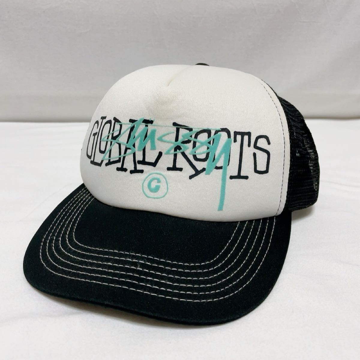 デッドストック Old Stussy オールド ステューシー メッシュキャップ Y2K ティファニーブルー拍卖