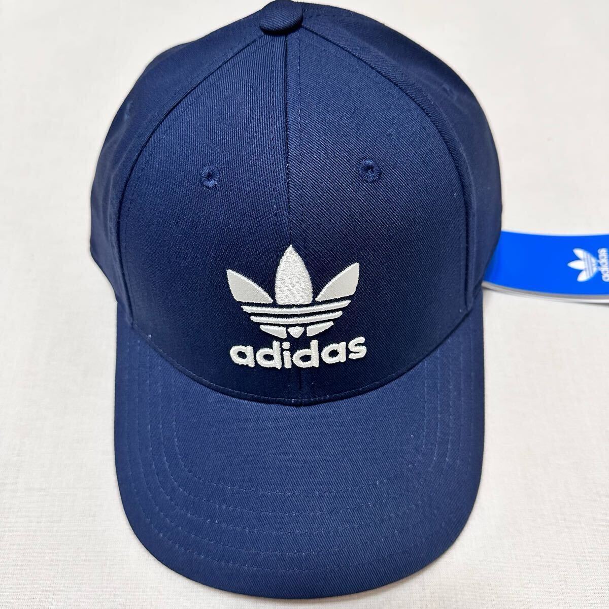 新品 57〜60㎝ アディダス オリジナルス ベースボール キャップ 帽子 adidas トレフォイルロゴ ネイビー 1L4843拍卖