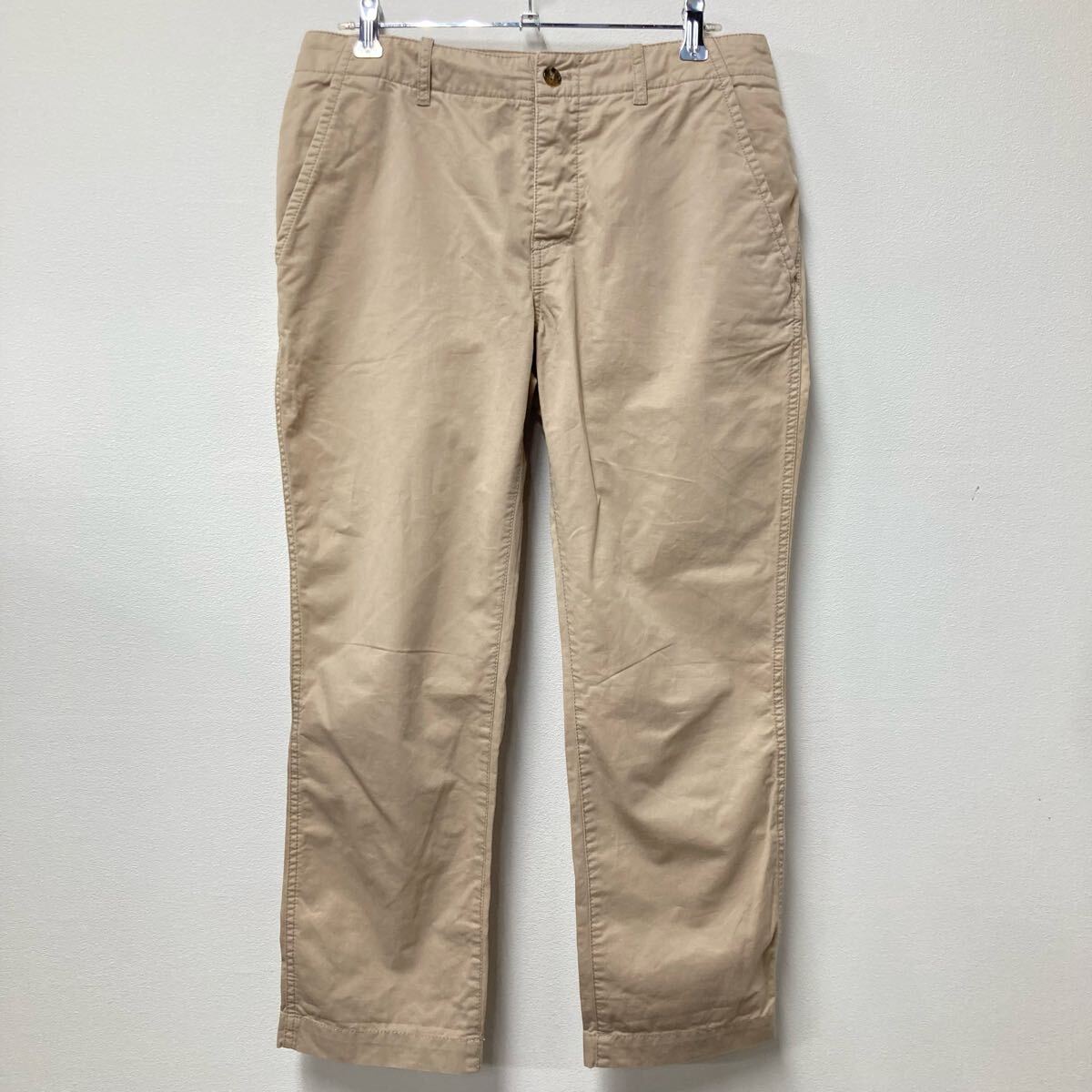 ♪ JOURNAL STANDARD ジャーナルスタンダード ベージュ ストレートパンツ ボタンフライ レディース 36サイズ S 着用感有り拍卖