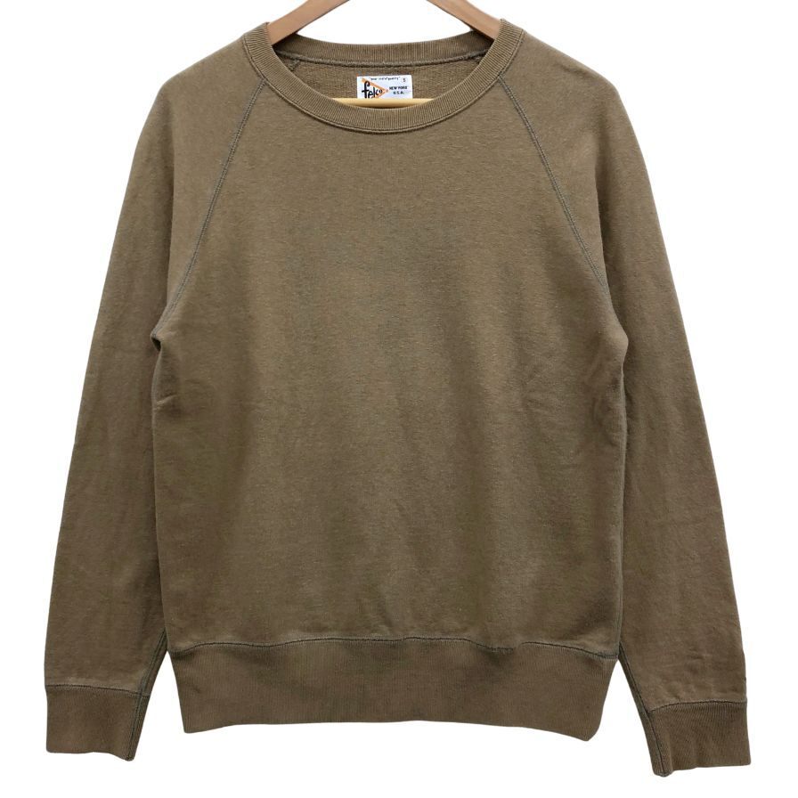 中古◆スウェット・トレーナー フェルコ スウェットトレーナー ラグランスリーブ ブラウン サイズS メンズ felco made in japan 【AFB16】拍卖