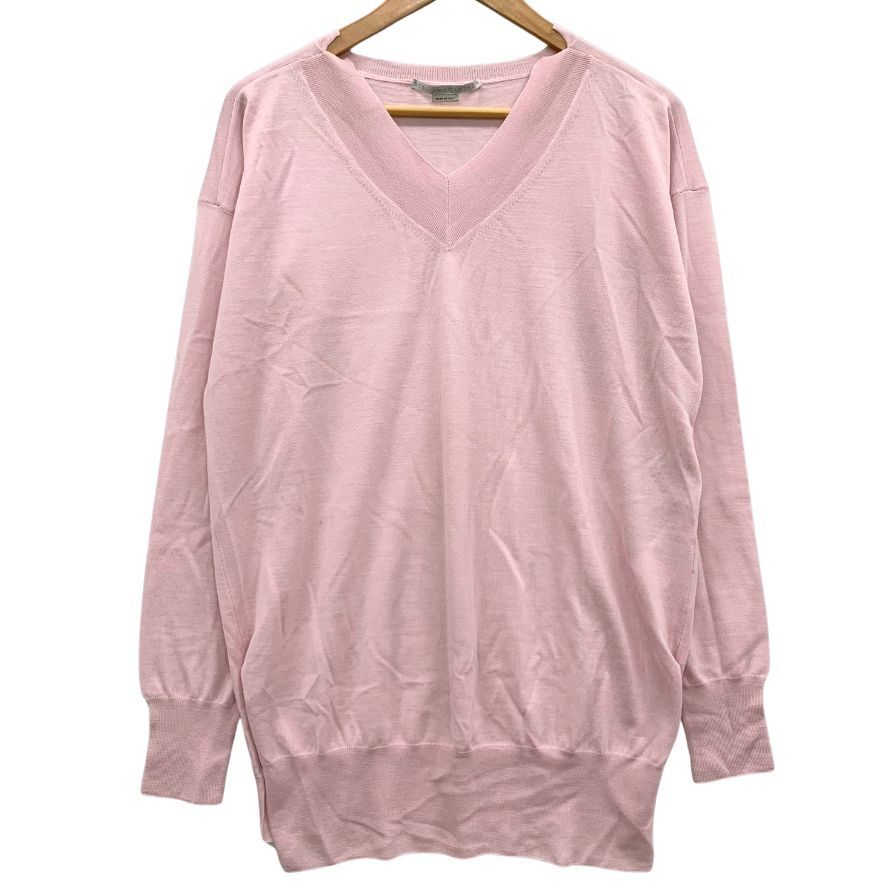 極美品◆セーター ステラマッカートニー ウールニット セーター Vネック レディース サイズ42 ピンク STELLA McCARTNEY 【AFB19】拍卖