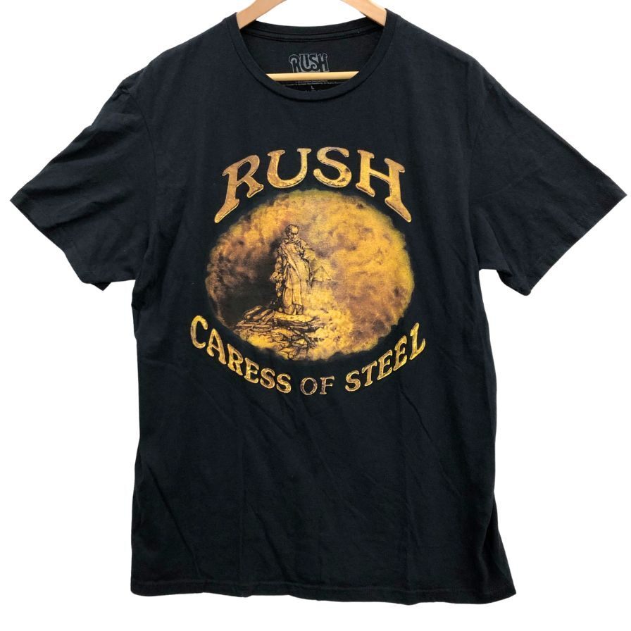 中古◆Tシャツ ラッシュ Tシャツ Caress Of Steel オフィシャル サイズL ブラック メンズ RUSH 【AFB9】拍卖