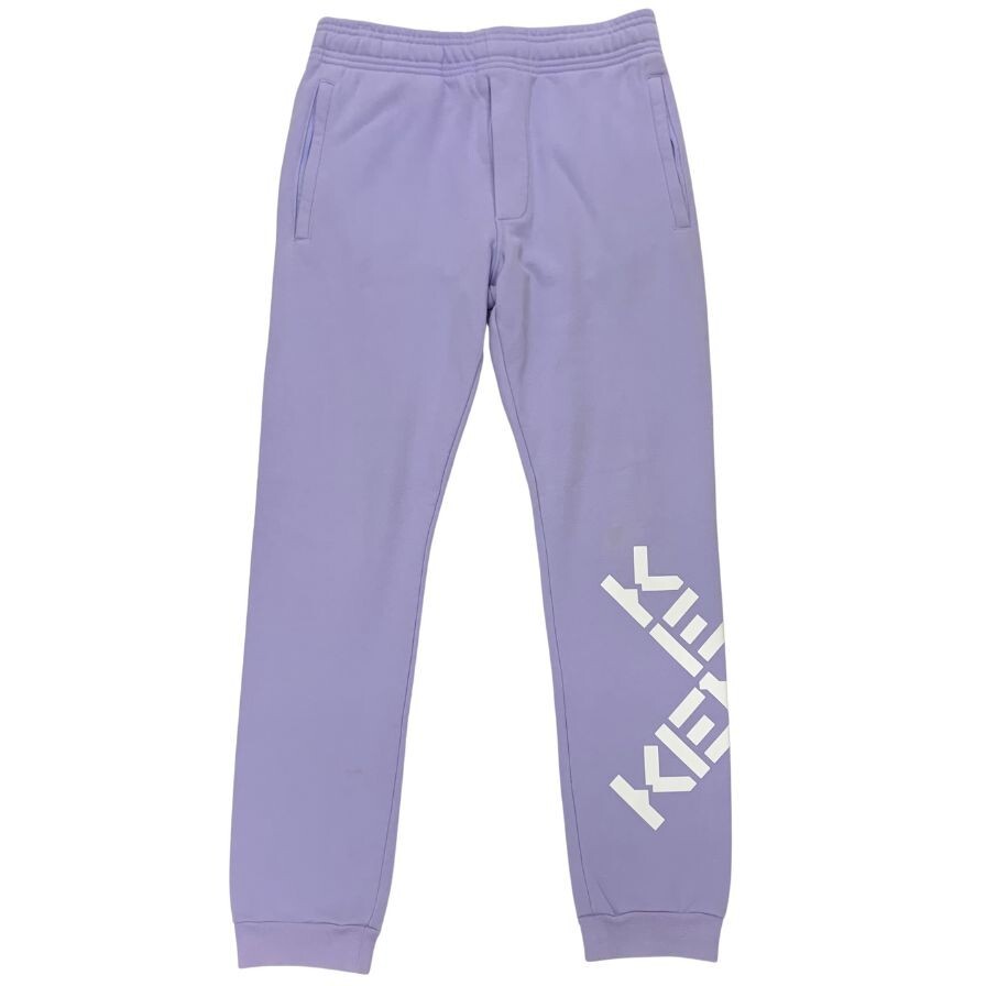 スウェットパンツ ケンゾー スウェットパンツ モノグラム デザイン ロゴ コットン 裾ゴム パイル パープル メンズ サイズS KENZO 【AFB27】拍卖