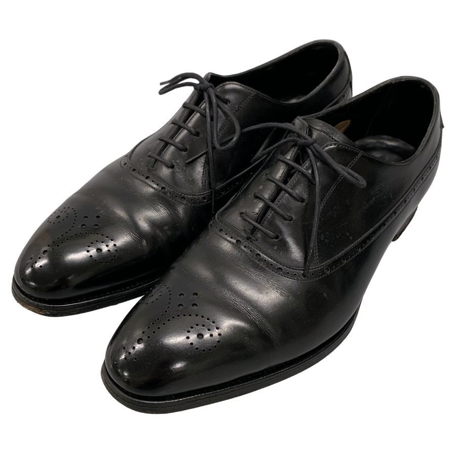 エドワードグリーン ビジネスシューズ 72143 ブラック サイズ8ハーフE メンズ 革靴 メダリオン EDWARD GREEN【LA】【中古】拍卖