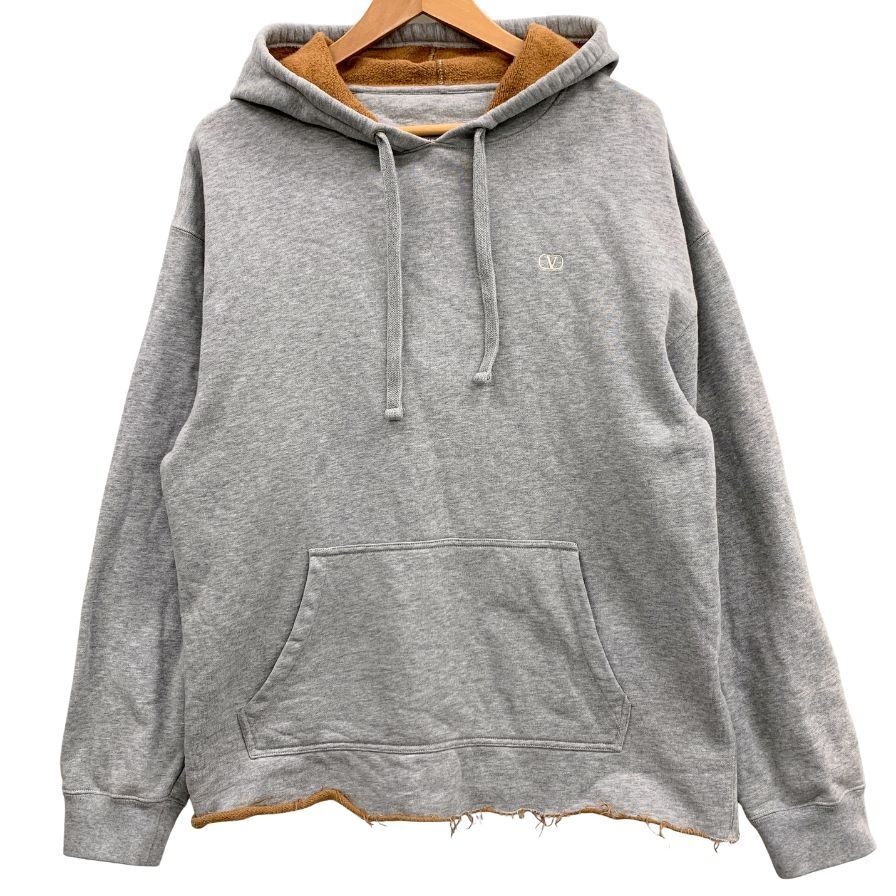 中古◆パーカー・フーディー バレンティノ パーカー 21AW カットオフ デザイン 裏起毛 プルオーバー 刺繍 ロゴ WV3MF19D7M0 M 【AFB26】拍卖
